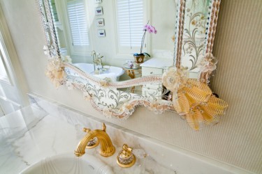 French Country Master Bath Mirror Detail